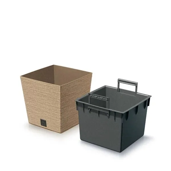 Doniczka Furu Square Eco Wood-Naturo Fsc Mix 19l PROSPERPLAST