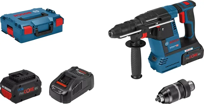 Młot Udarowy Obrotowy Gbh 18V-26 F 2.6J 2*5.5AH L-Boxx BOSCH