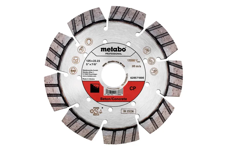 Tarcza Diamentowa Segmentowa Do Betonu 125*22.23MM METABO