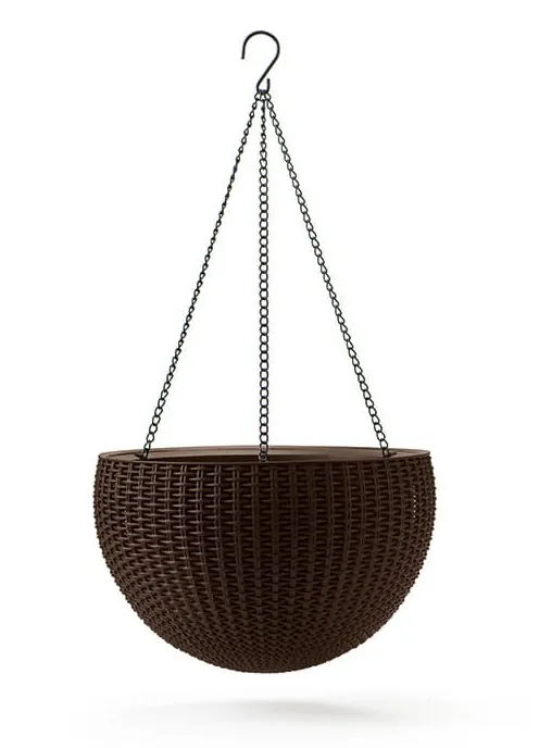 Doniczka Wisząca KETER Rattan 8.6l - Brąz