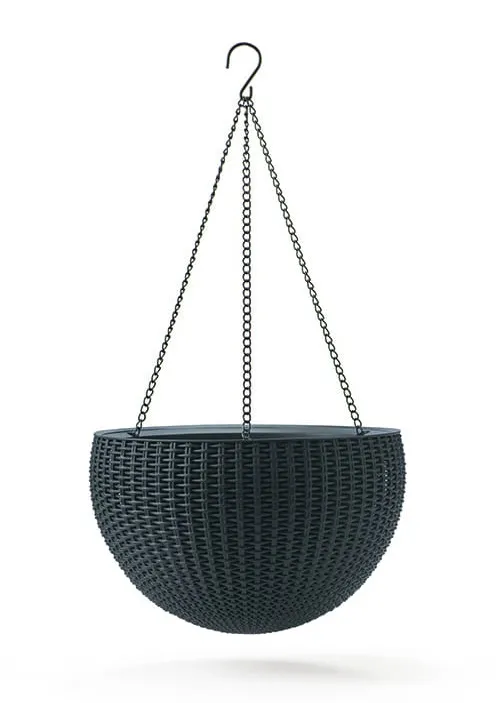 Doniczka Wisząca KETER Rattan 8.6l - Grafit