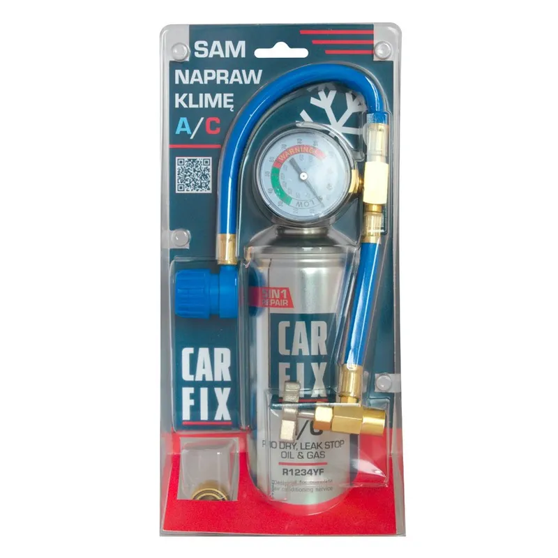 Gaz Zestaw 5IN1 235g R1234YF Auta Po 2017 + Przewód Ciśn CAR FIX