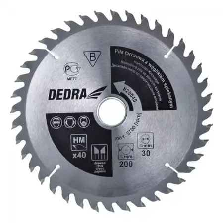 Piła Tarczowa Do Drewna 40Z ŚR.300*30MM DEDRA