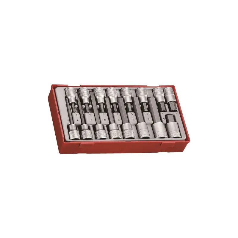Komplet Nasadek Trzpieniowych 6-KĄTNYCH 16 szt. TENG TOOLS