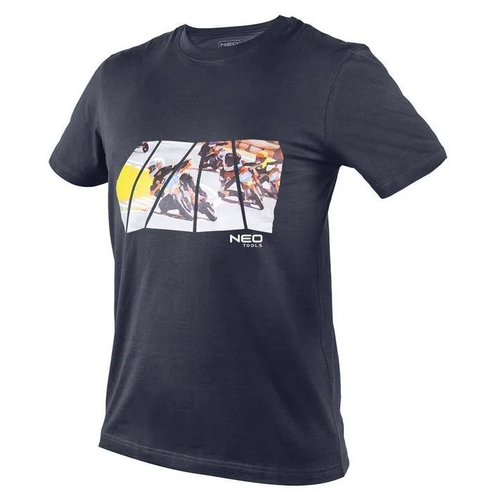 T-Shirt Z Nadrukiem Motor Rozmiar XXL NEO