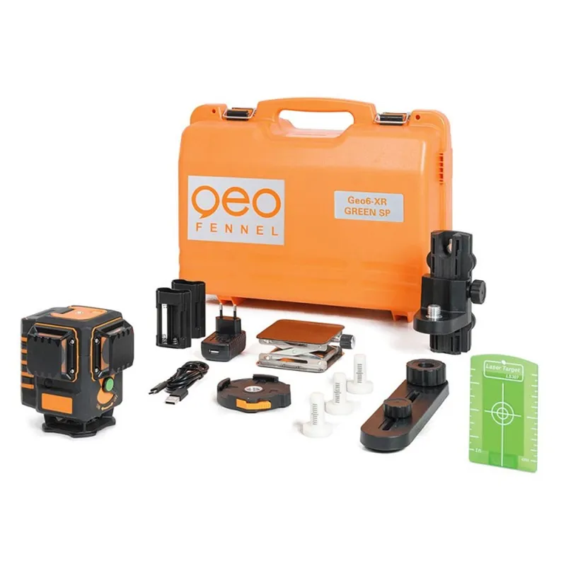 Laser Liniowy Krzyżowy GEO6-XR Green Sp GEOFENNEL