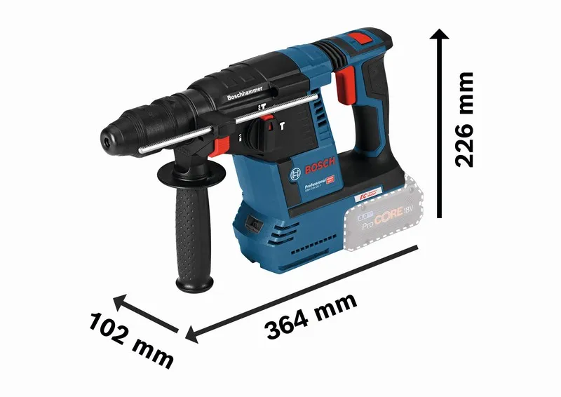 Młot Udarowy Obrotowy Gbh 18V-26 F 2.6J 2*5.0AH L-Boxx BOSCH
