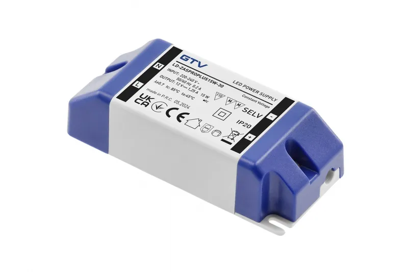 Zasilacz LED PRO 12V 15W 220-240V IP20 GTV