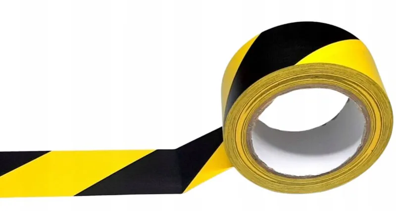 Taśma Ostrzegawcza 75MM*100M DEKA - Żółto-Czarna