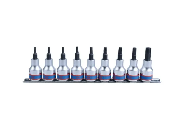 Kpl.nasadek Torx 3/8'' 9 Części T10-T50 Szyna KING TONY