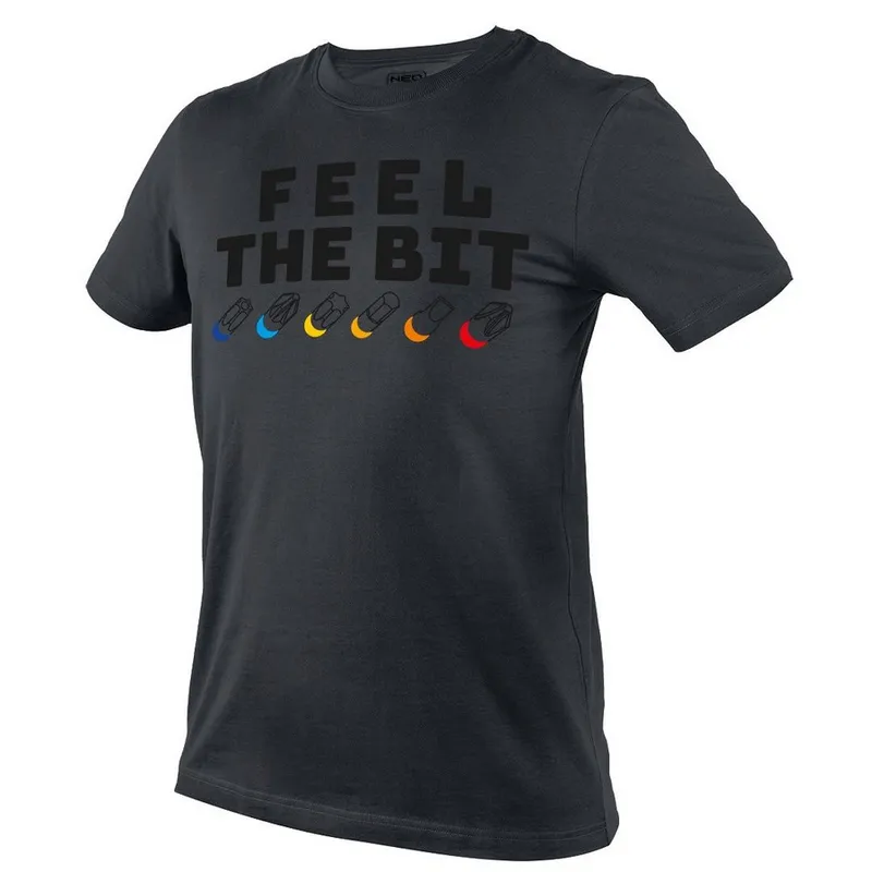 T-Shirt Z Nadrukiem Feel The Bit Rozmiar XL NEO