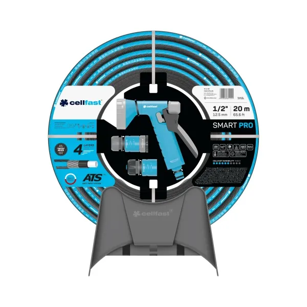 Zestaw Zraszający Smart PRO Ats 1/2'' 20 m + Wieszak Na Wąż CELL-FAST
