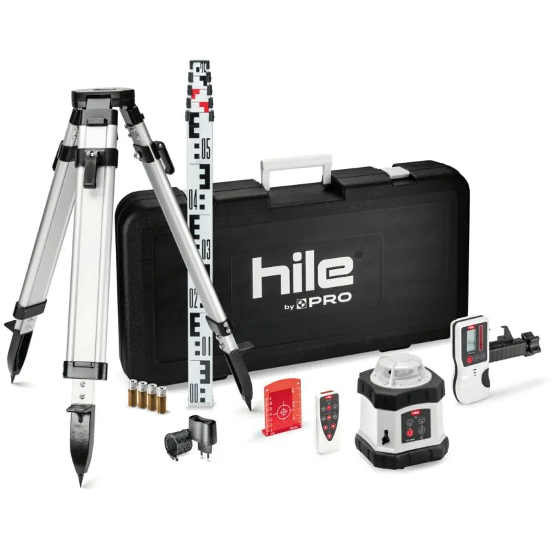 Niwelator Laserowy Rotacyjny Hile D400 + Statyw + Łata PRO