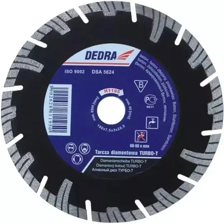 Tarcza Diamentowa 125mm Turbo-T DEDRA