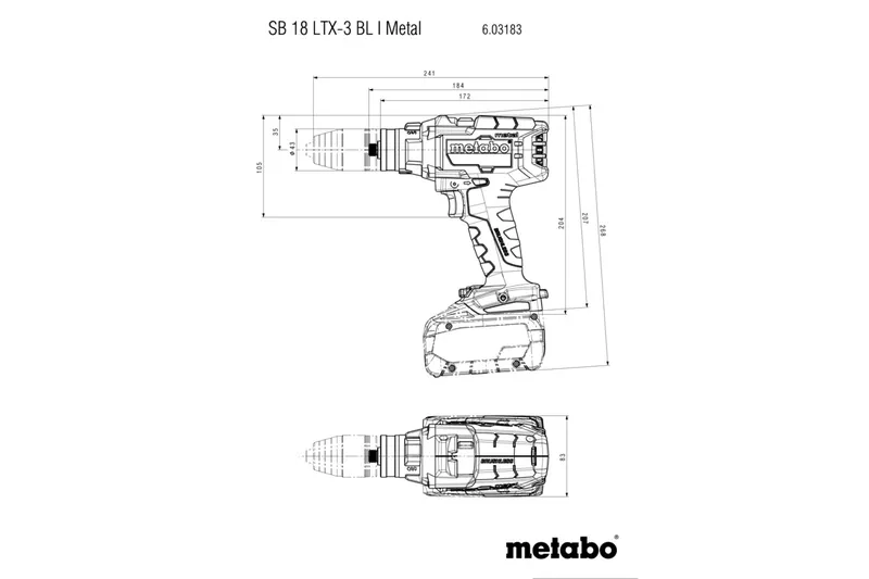 Wiertarko-Wkrętarka Akum.udarowa 18V Sb 18 LTX-3 Bl 2*5.5AH METABO