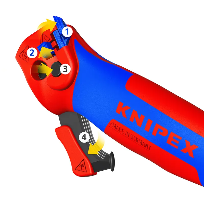 Nóż Do Ściągania Izolacji Ze Stopka Prowadzącą KNIPEX