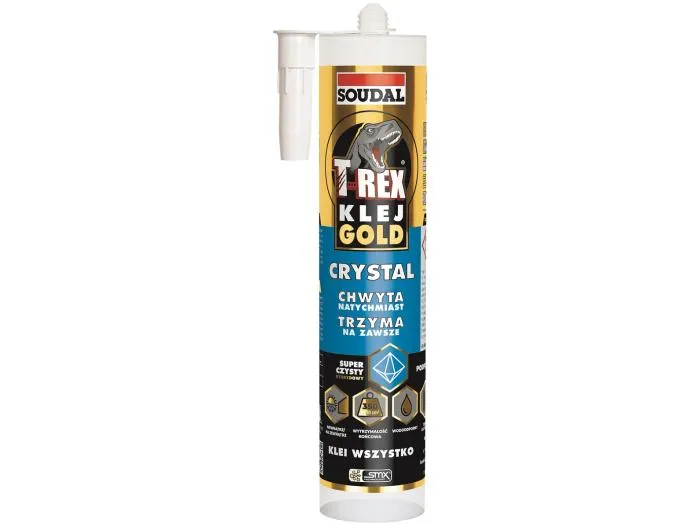 Klej Montażowy Hybrydowy 290ml T-Rex Gold Crystal SOUDAL