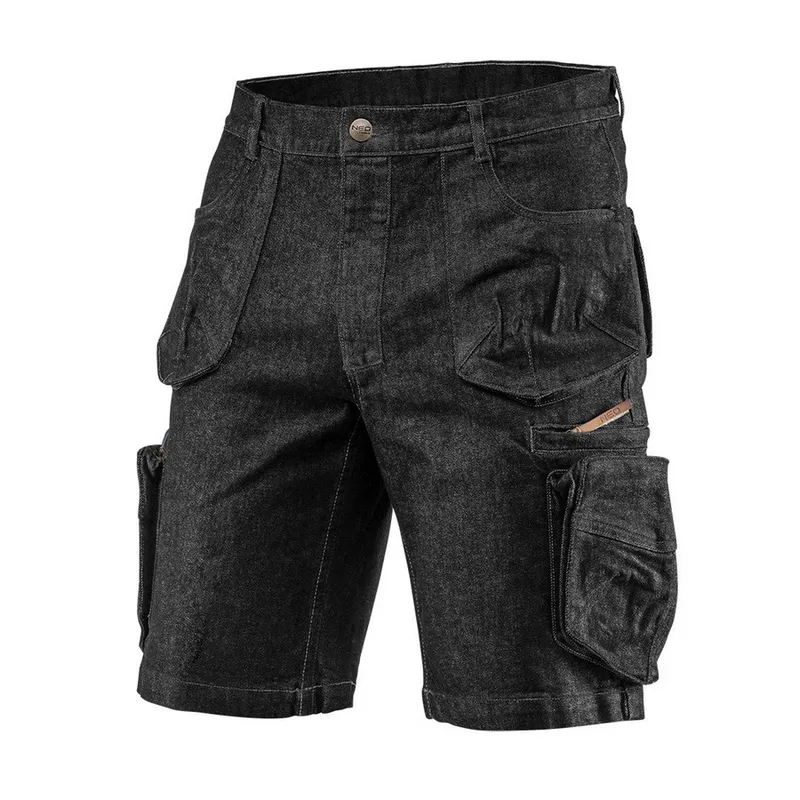 Krótkie Spodenki Robocze Denim, M NEO - Czarne
