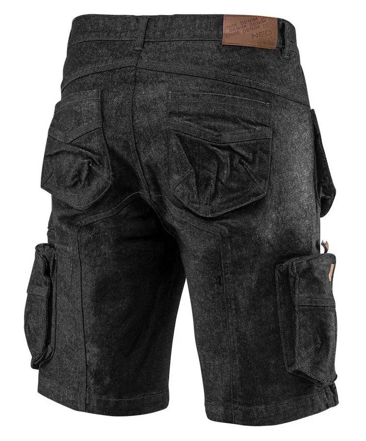 Krótkie Spodenki Robocze Denim, XL NEO - Czarne