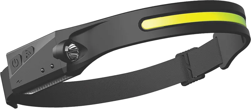 Latarka Czołowa LED Aku Cob+xpe+sensor
