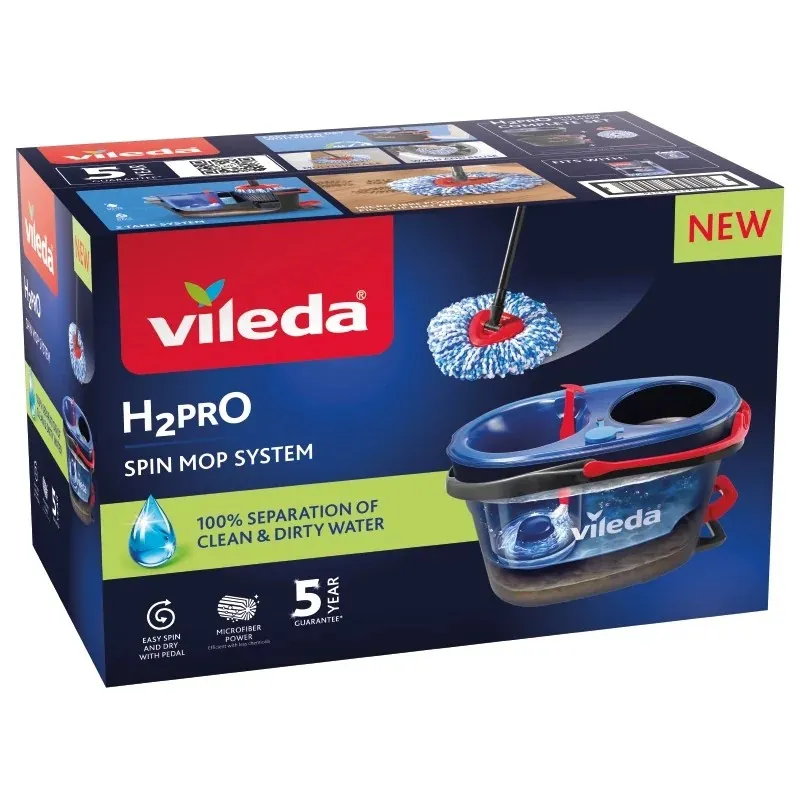 VILEDA Mop H2PRO Box, Mop+wiadro+wyciskacz