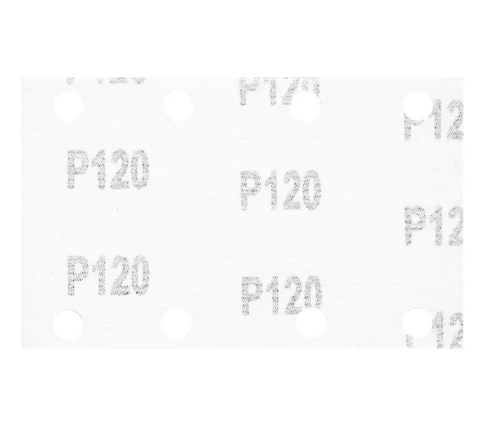 Papier Ścierny Prostokąt P120 130*80MM, 8 Otw. 5 szt. NEO