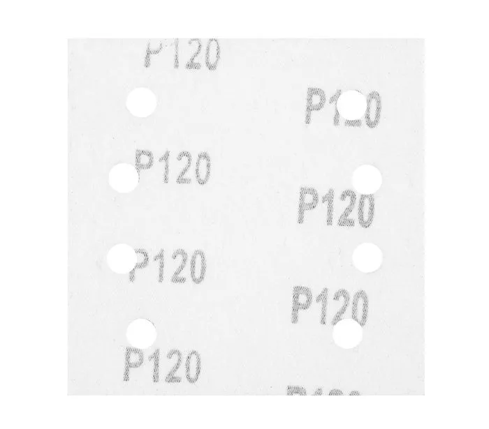 Papier Ścierny Kwadrat P120 113*113MM, 8 Otw. 5 szt. NEO