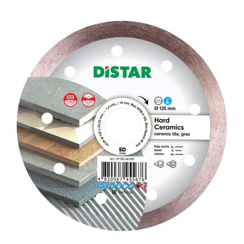 Tarcza Diamentowa Hard Ceramics 125*1.4*22,23MM DISTAR