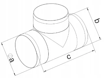 Trójnik Kanału Okrągłego 125mm AIR ROXY