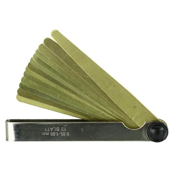 Szczelinomierz Płytkowy Mosiężny 13 Płytek, 0.05-1.00MM LIMIT