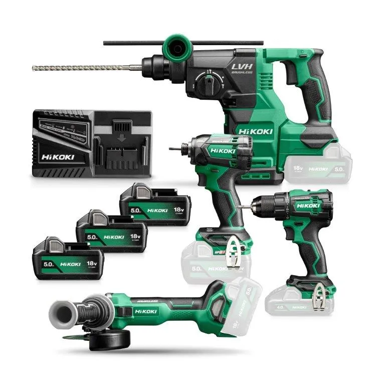Zestaw Elekronarzędzi DS18DE+WH18DC+G1813DA+DH18 18V 3*5.0AH HIKOKI