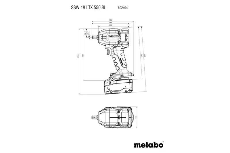 Klucz Udarowy Akumulatorowy 1/2'' Ssw 18 Ltx 550 Bl 0*AH METABO