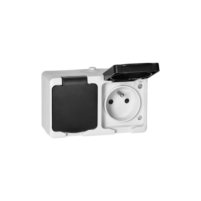 Gniazdo Podwójne 2*2P+Z Aquatic Mini IP54 ORNO