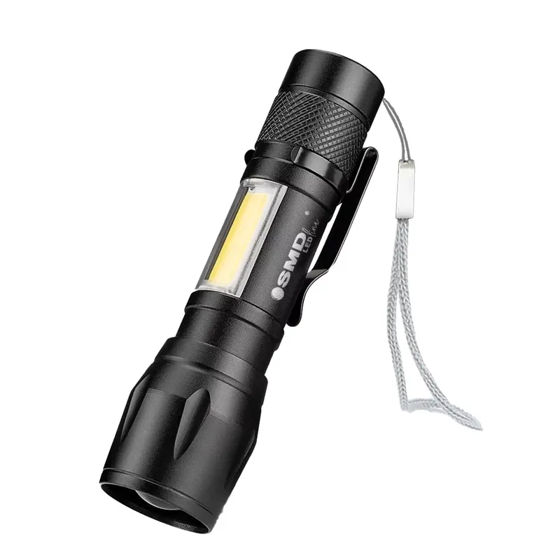 Latarka LED Zoom Aku 5W Xpe+ Cob+ Etui