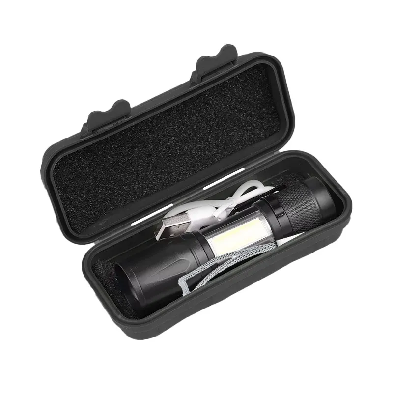 Latarka LED Zoom Aku 5W Xpe+ Cob+ Etui