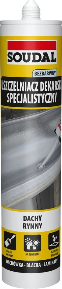 Uszczelniacz Dekarski Specjalistyczny Bezbarwny 280ml SOUDAL