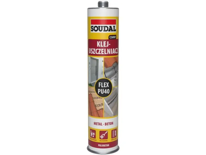 Klej Uszczelniacz Poliuretanowy Flex PU 40 300ml SOUDAL - Czarny