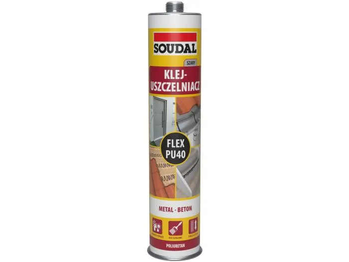 Klej Uszczelniacz Poliuretanowy Flex PU 40 300ml SOUDAL - Szary
