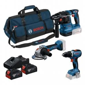 Zestaw Combi 18V Gsr 18V-65 + Gws 18V-8 + Gbh 18V-22 2*4.0AH BOSCH