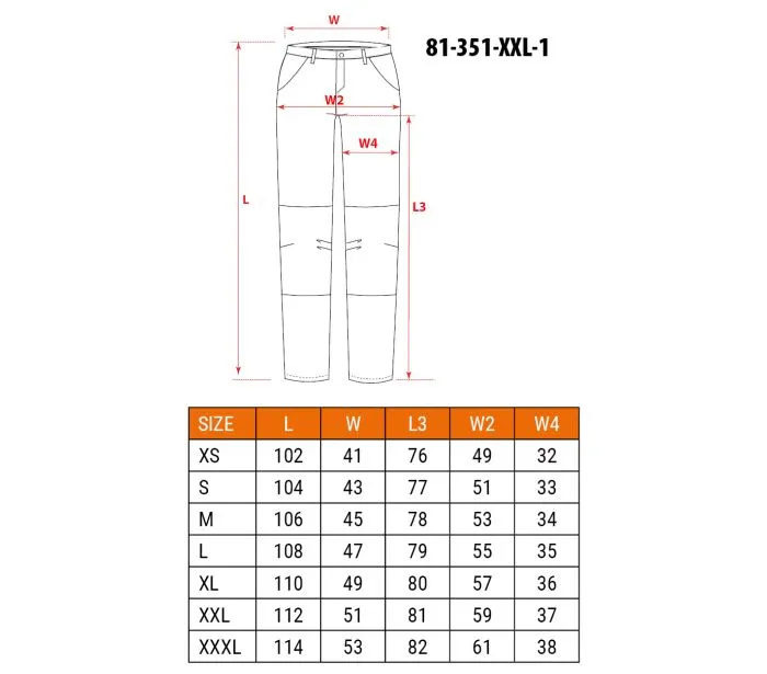 Spodnie Robocze Mix&match Rozmiar XXL NEO - Czarne