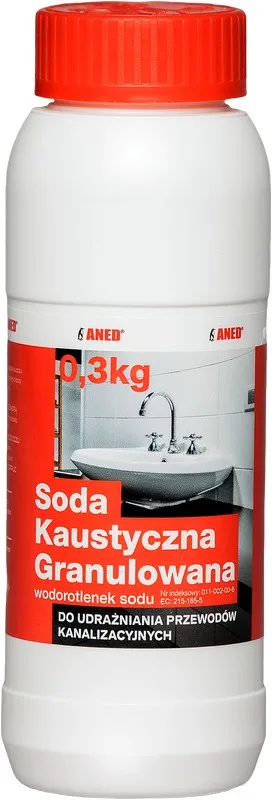 Udrażniacz Kanalizacji Soda Kaustyczna 0,3kg. ANED