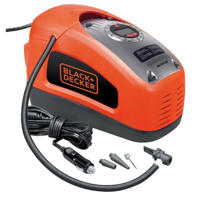 Mini Kompresor Samochodowy 12V/230V 11bar BLACK&DECKER