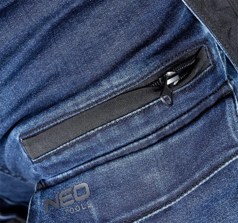 Spodnie Robocze Denim Wzmocnienia Cordura, Granatowe, Roz. S NEO