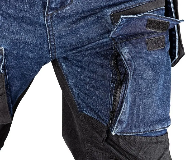 Spodnie Robocze Denim Wzmocnienia Cordura, Granatowe, Roz. S NEO