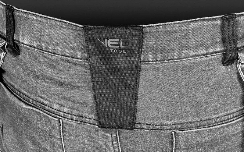 Spodnie Robocze Denim Wzmocnienia Cordura, Szare, Roz. L NEO
