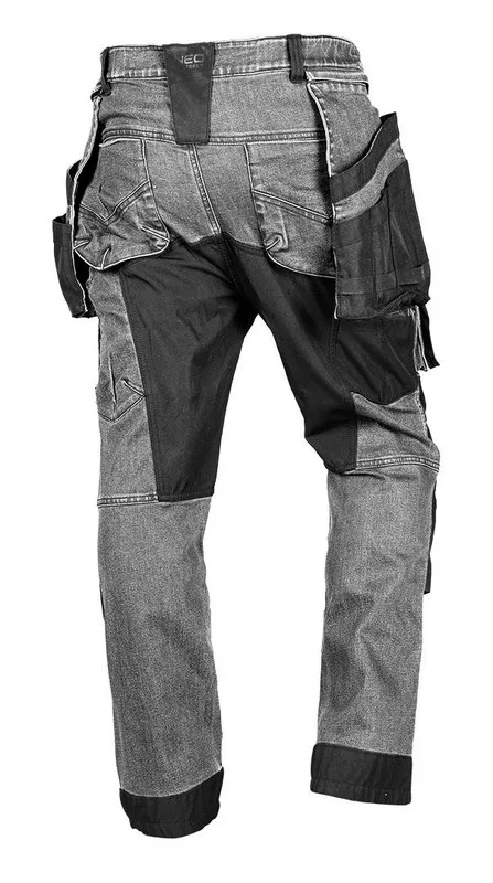 Spodnie Robocze Denim Wzmocnienia Cordura, Szare, Roz. XL NEO