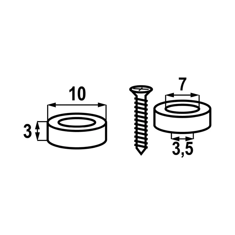 Magnes Neodymowy Okrągły Stahl 10*3MM Z Otworem 7/3.5MM 5 szt