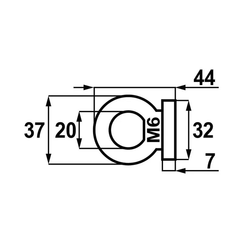 Magnes Neodymowy Okrągły Z Oczkiem M6 32*7MM