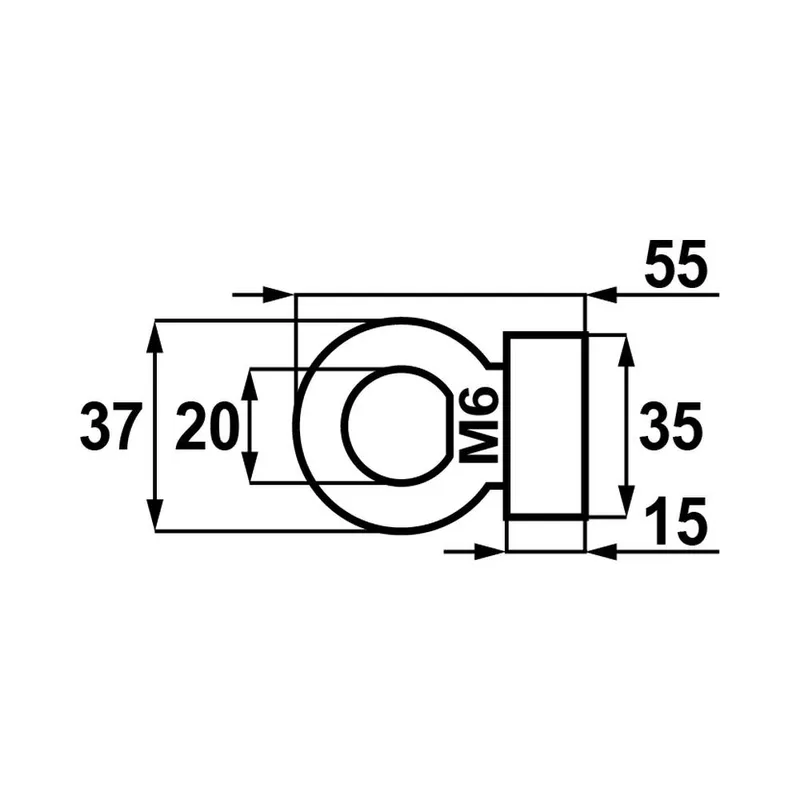 Magnes Neodymowy Okrągły Z Oczkiem M6 35*15MM