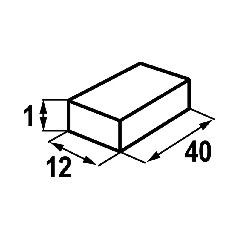 Magnes Neodymowy Prostokątny Stahl 40*12*1MM Samoprz. 2 szt